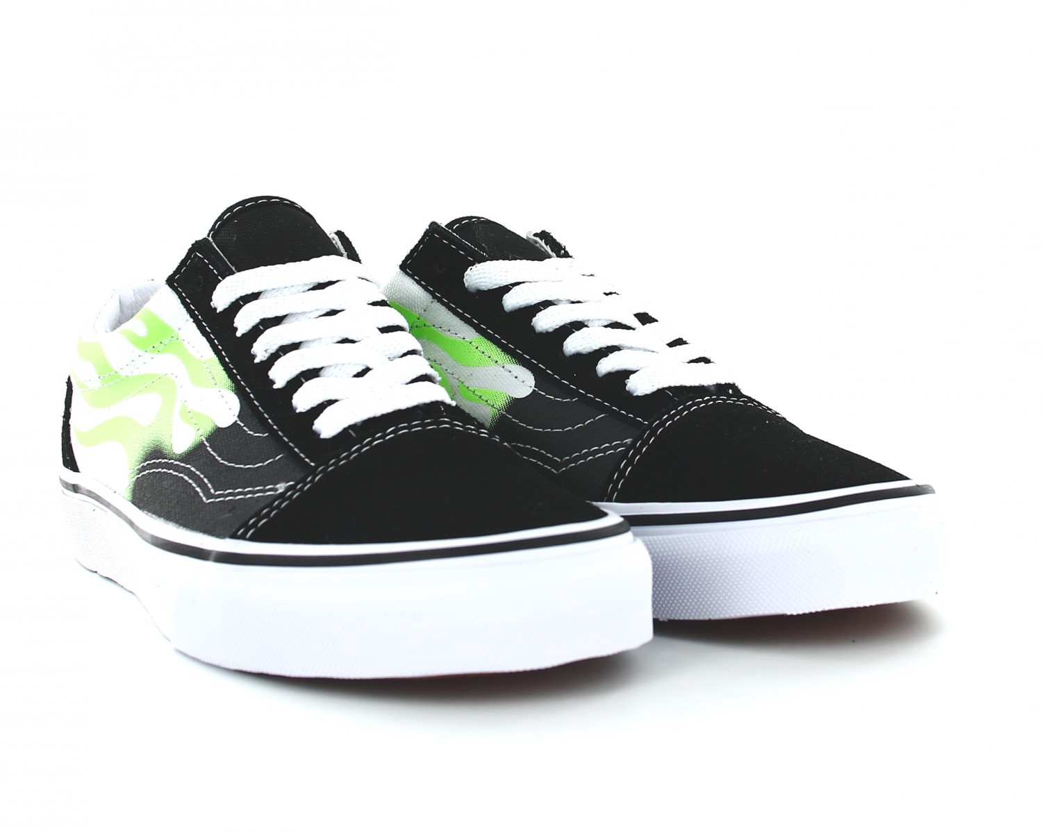 vans noir et vert