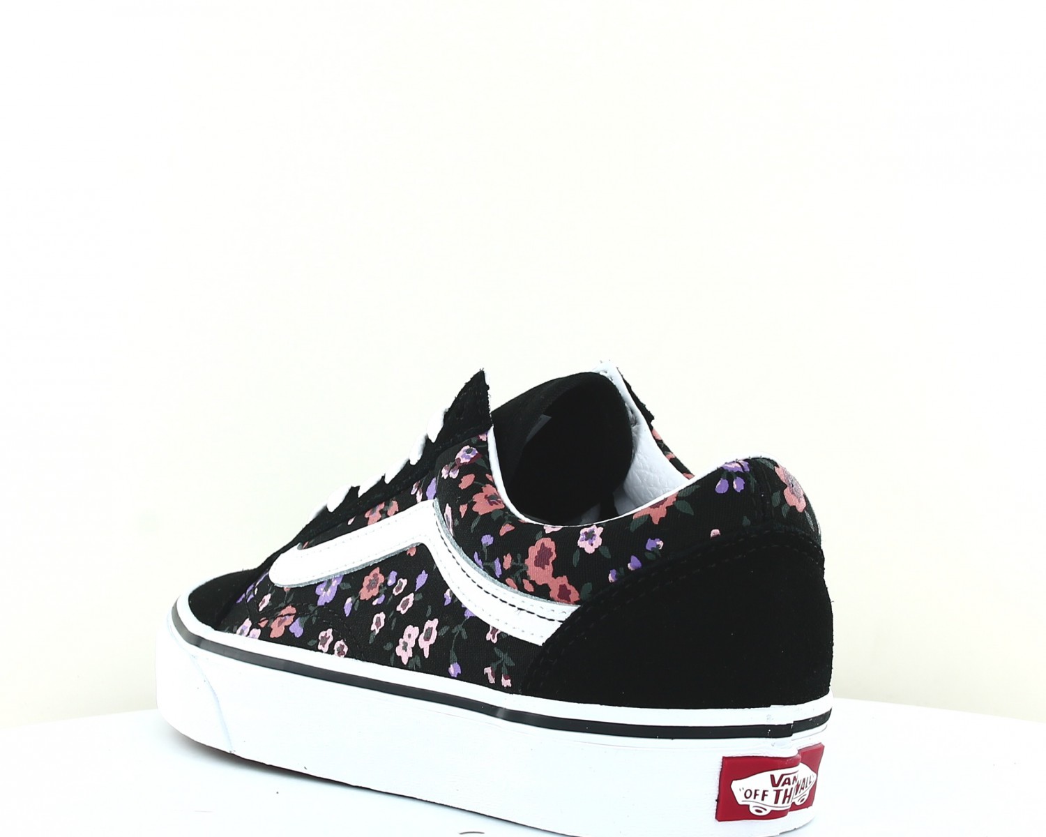 vans old skool black floral