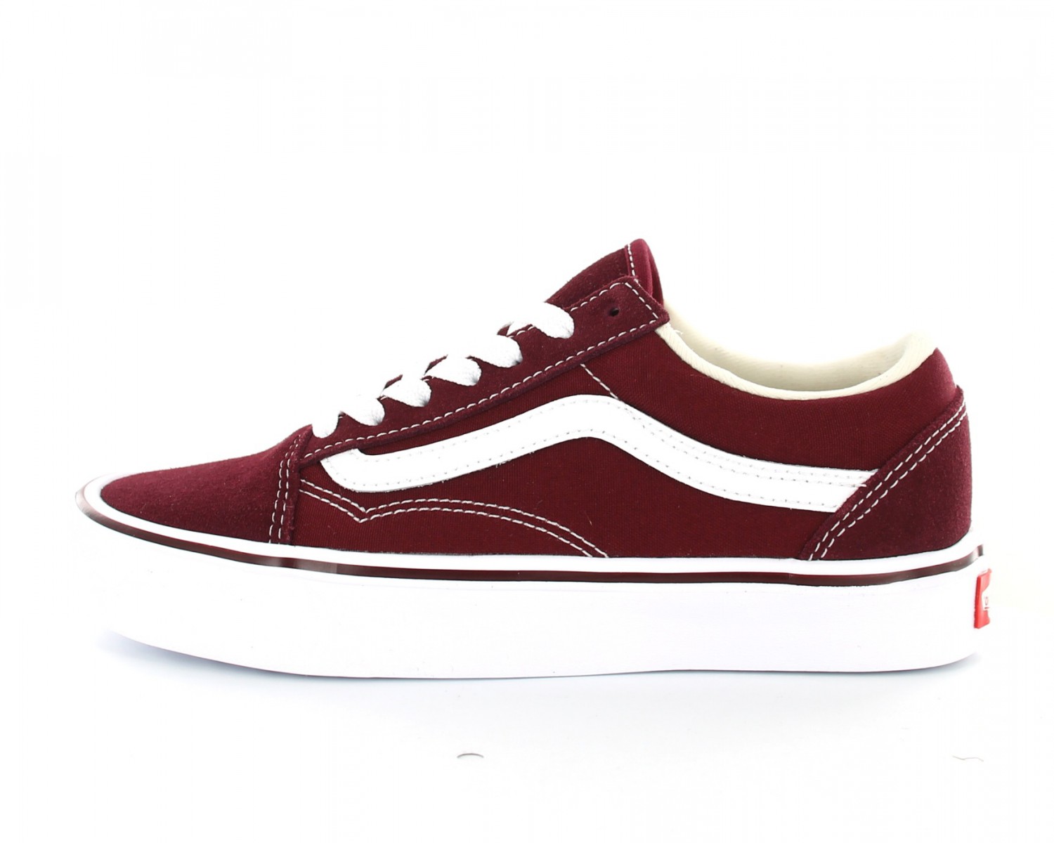 vans bordeaux et noir