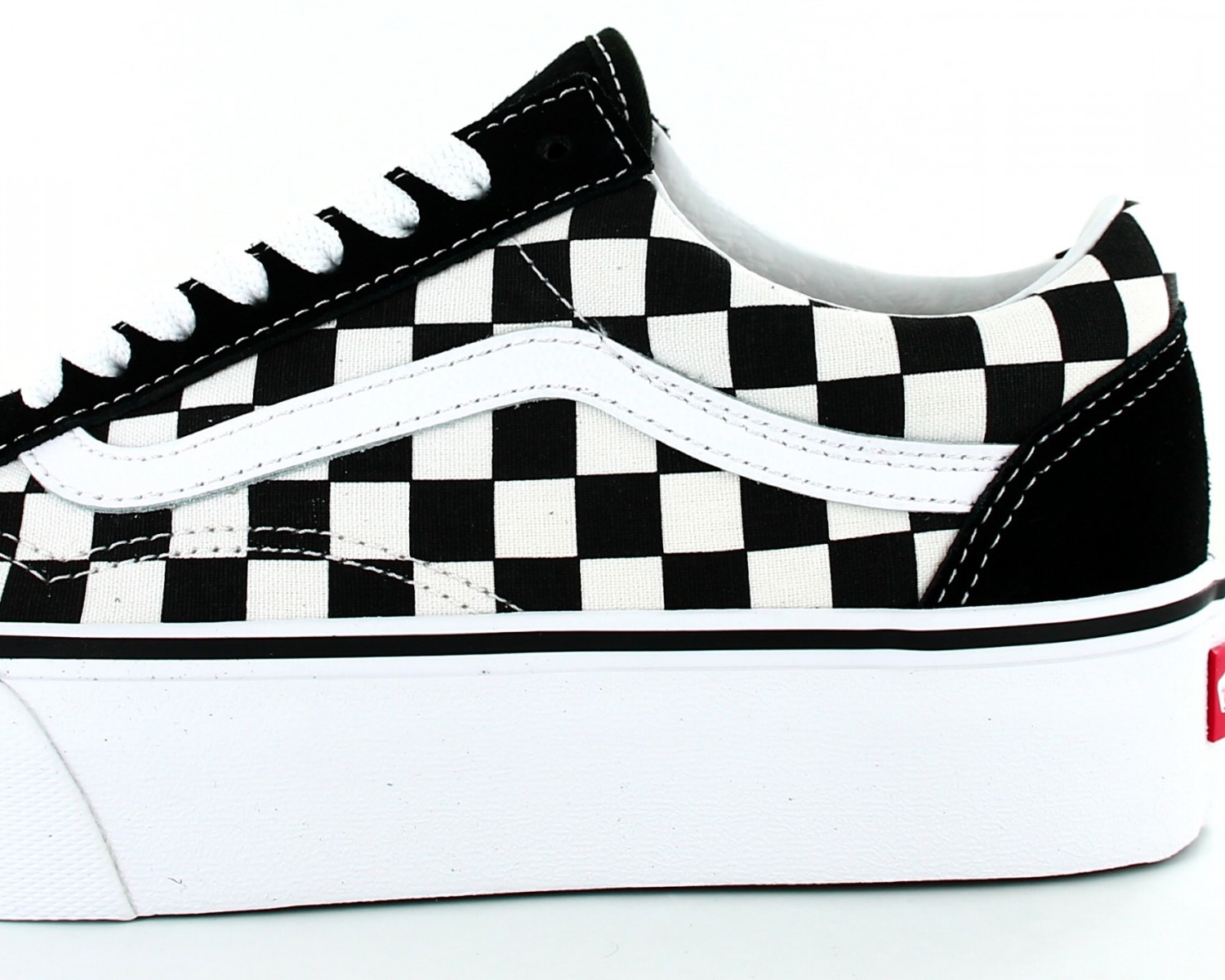 vans platform damier