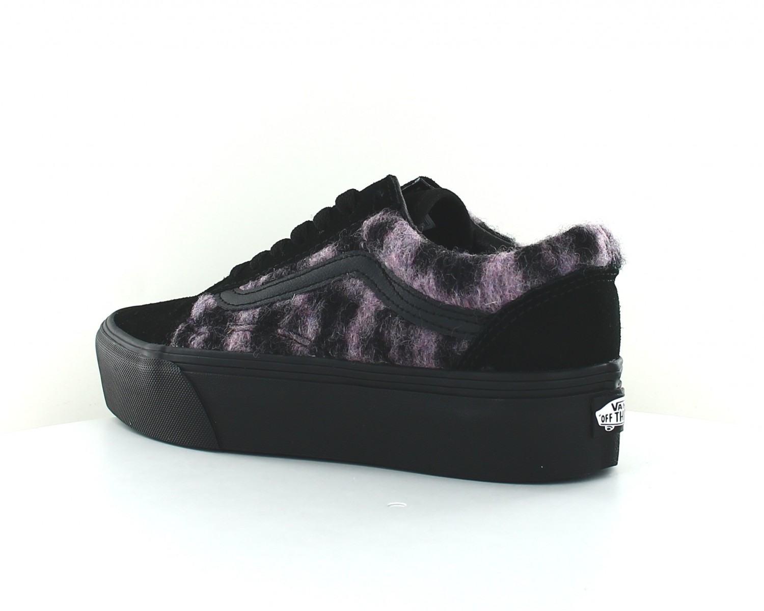 vans noir leopard