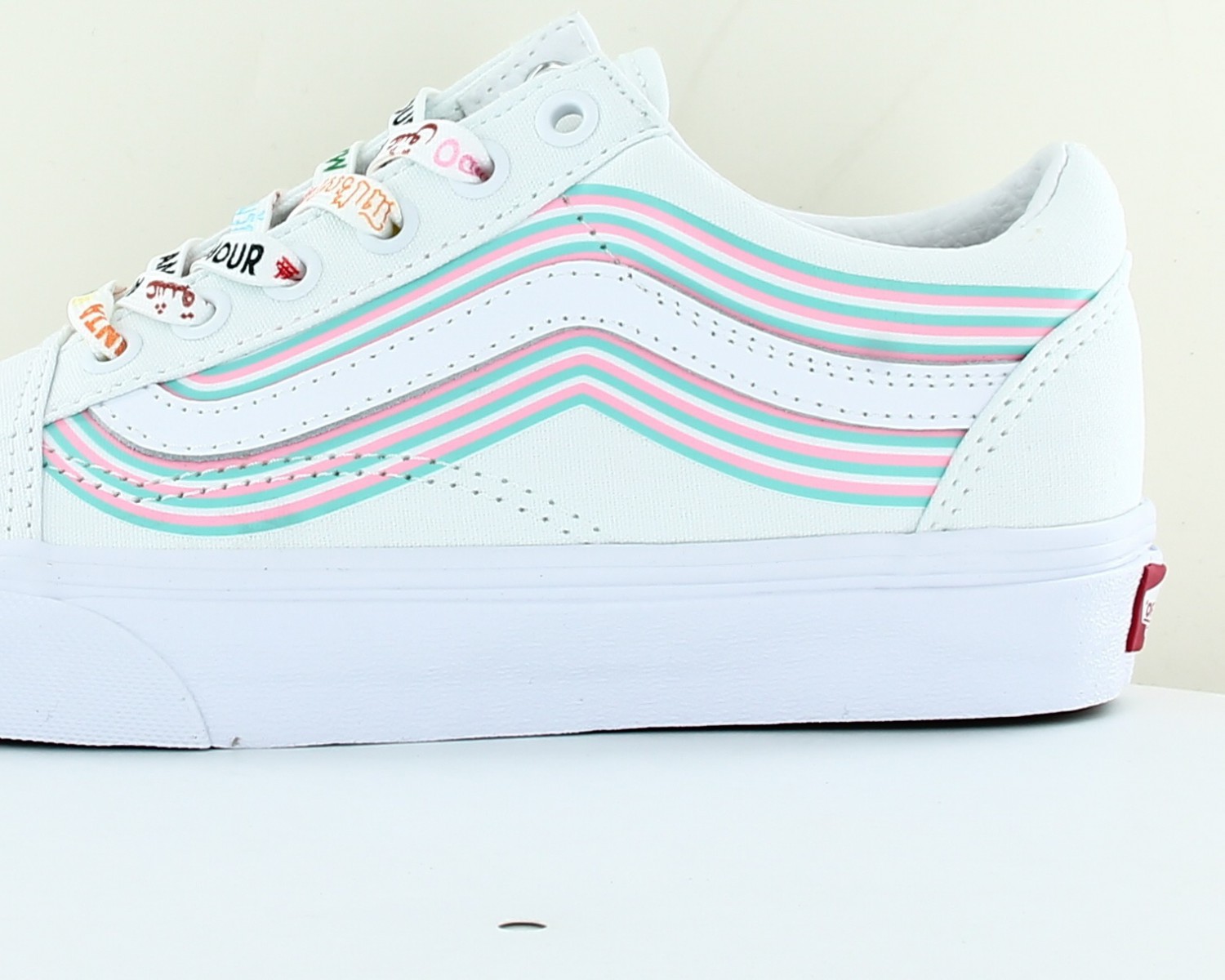 Vans bleu store rouge blanc