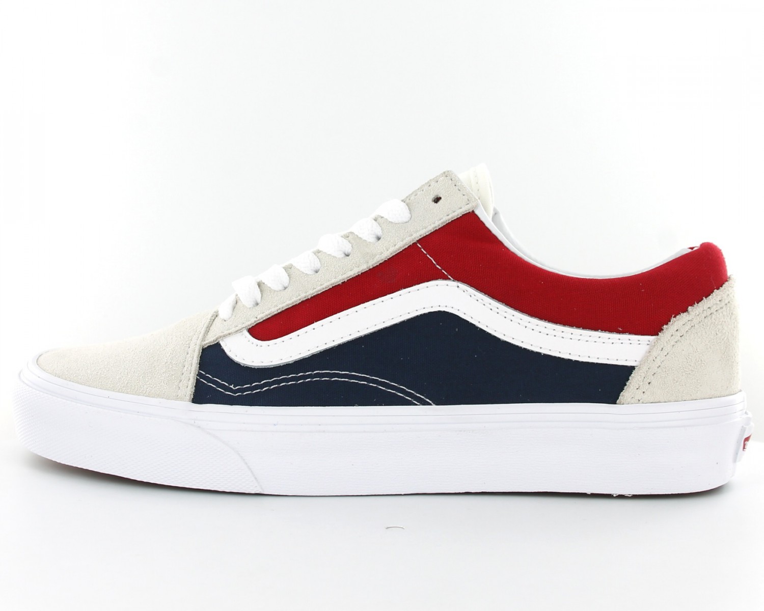 vans old skool blanche semelle rouge