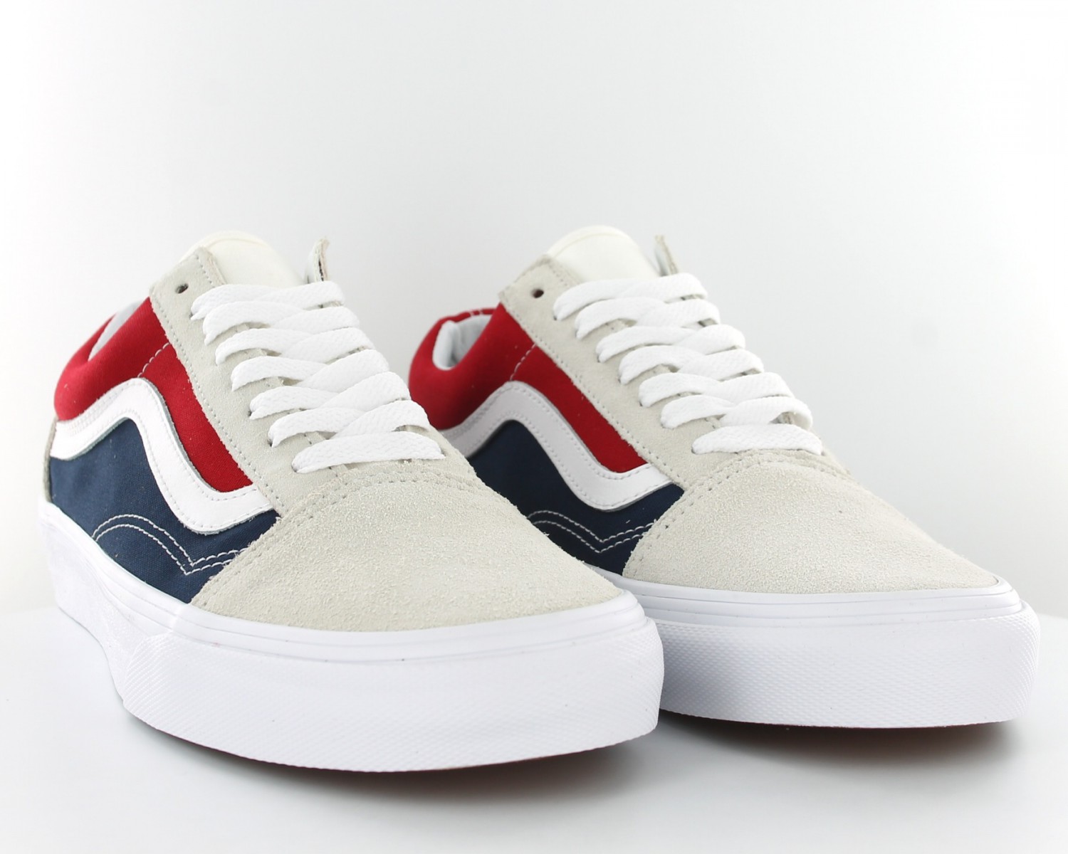 vans old skool blanche semelle rouge