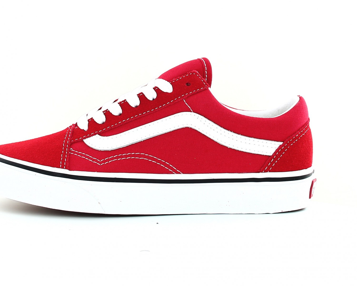 vans old skool rouge blanc