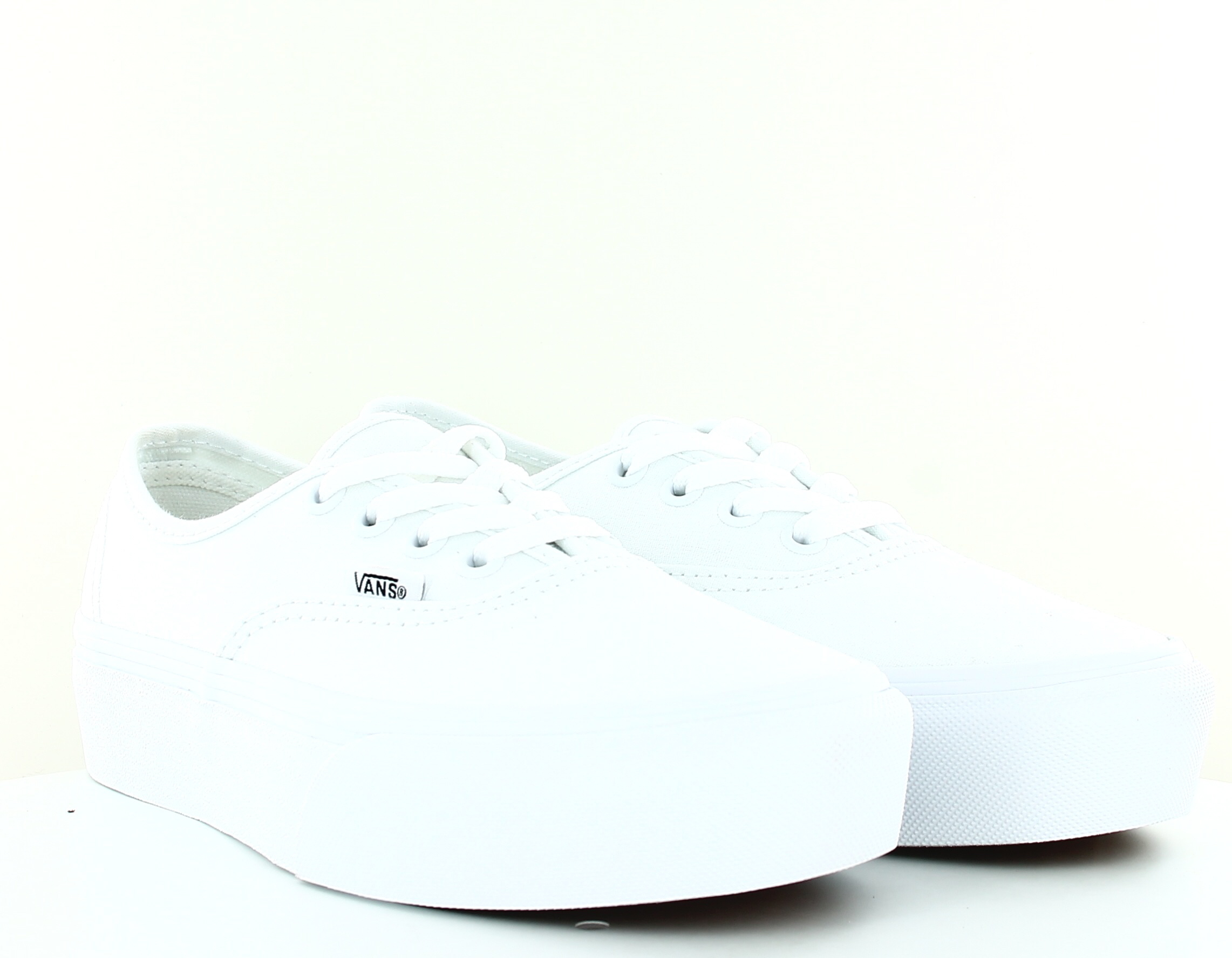 vans authentic platform blanche