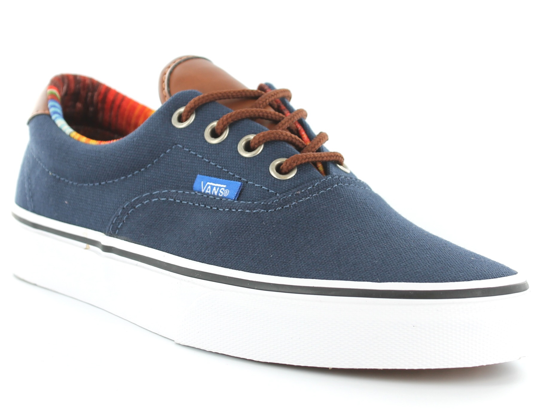 vans bleu marron