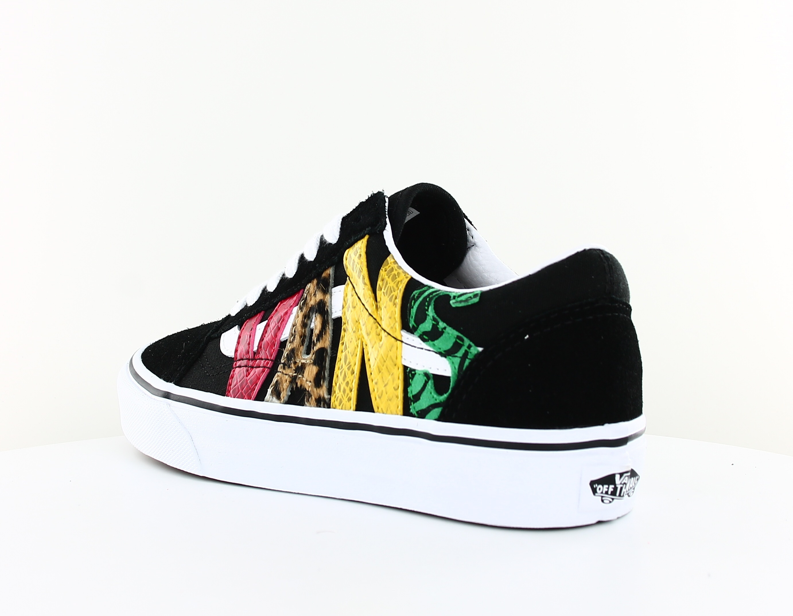 vans old skool bleu jaune vert rouge